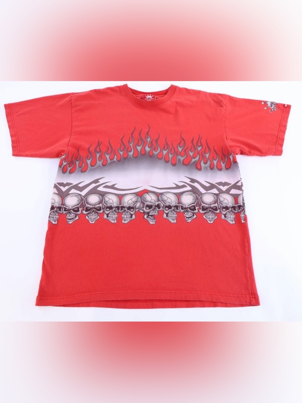JNCO Red Skull & Flame Short Sleeve Tee